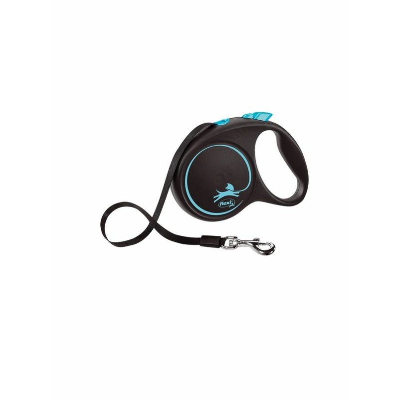 flexi Black Design tape M поводок-рулетка для собак, голубая 5 м, до 25 кг 38941