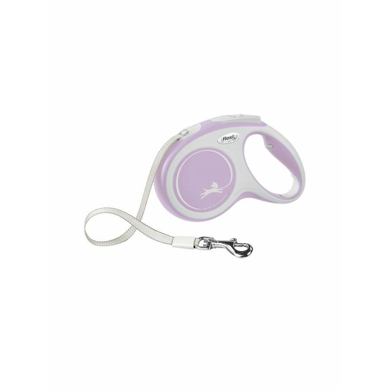 flexi New Comfort tape M поводок-рулетка для собак, светло-розовая 5 м, до 25 кг 38984