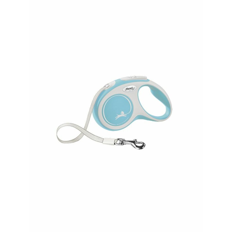 flexi New Comfort tape S поводок-рулетка для собак, светло-голубая 5 м, до 15 кг 38987