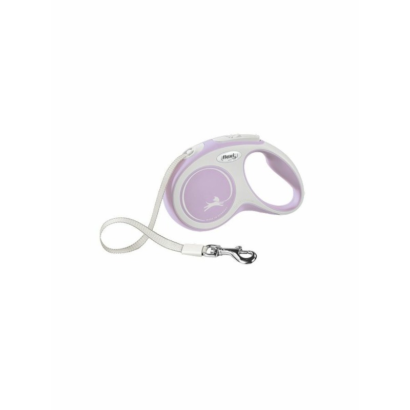 flexi New Comfort tape S поводок-рулетка для собак, светло-розовая 5 м, до 15 кг 38989