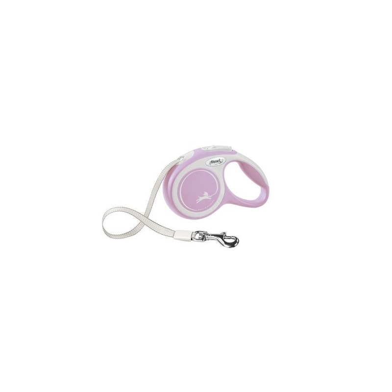 Flexi New Comfort tape XS поводок-рулетка для собак, светло-розовая 3 м, до 12 кг породы мелкого размера Германия 1 уп. х 1 шт. х 0.126 кг, цвет розовый
