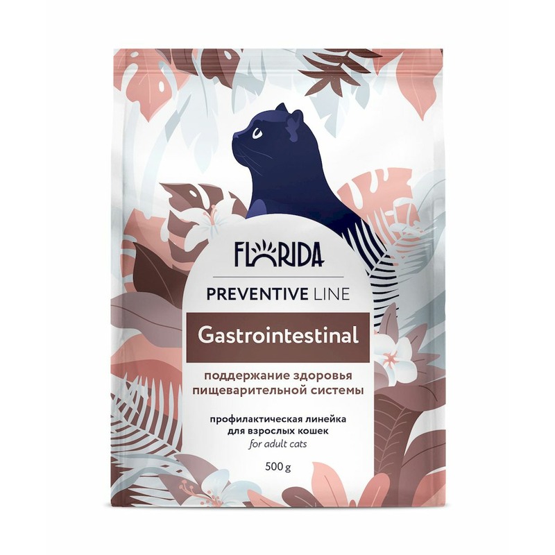 Florida Preventive Line Gastrointestinal полнорационный сухой корм для кошек, поддержание здоровья пищеварительной системы - 500 г
