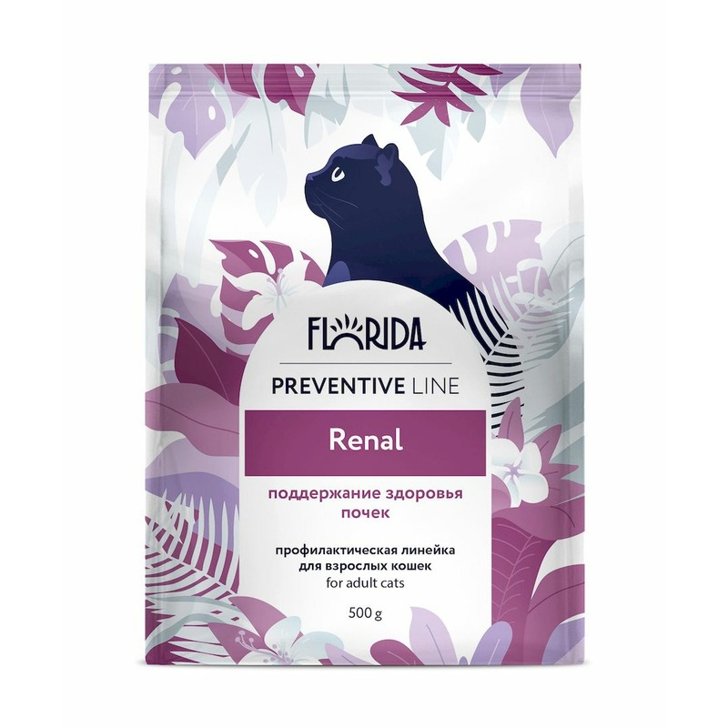 Florida Preventive Line Renal полнорационный сухой корм для кошек, поддержание здоровья почек - 500 г