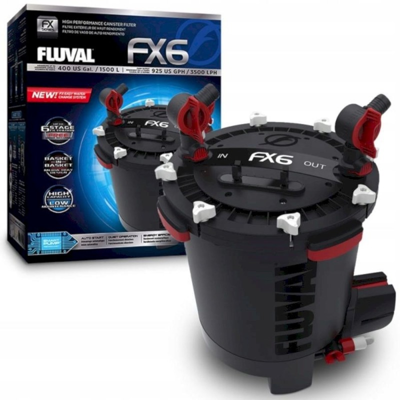 Fluval фильтр для аквариума внешний FX6, 2130 л/ч, аквариумы до 1500 л (A219) fluval fluval присоски набор для фильтров fx4 fx5 fx6 a20232
