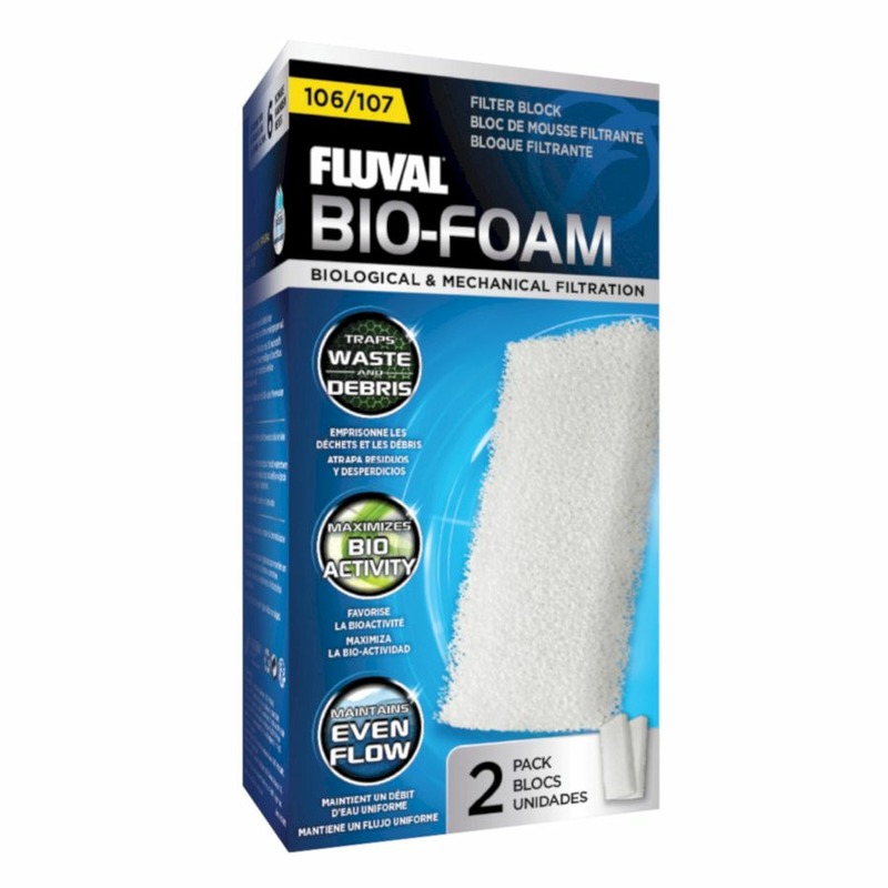 Fluval губка механической очистки для фильтров 106/107 (A220) fluval фильтрующая губка bio foam max для фильтров 207 307 a188
