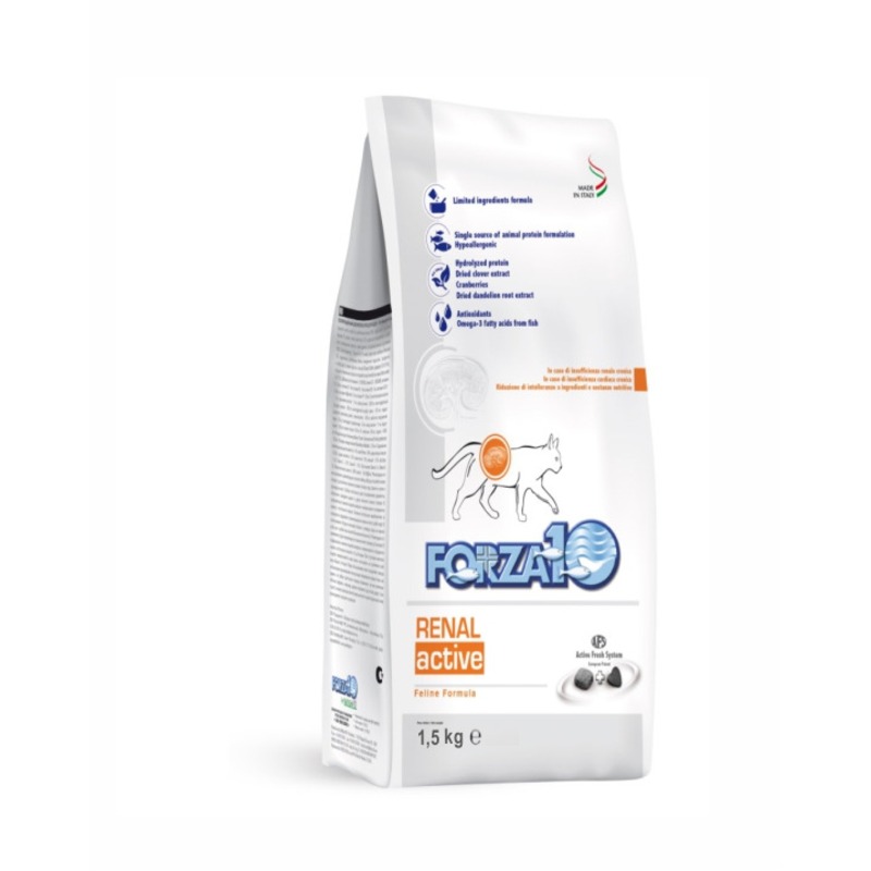 Forza10 Renal Active сухой корм для взрослых кошек при острой и хронической почечной недостаточности с рыбой