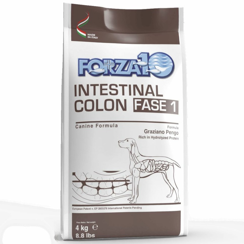 Forza10 Intestinal colon Fase полнорационный диетический корм для взрослых собак, с рыбой - 4 кг