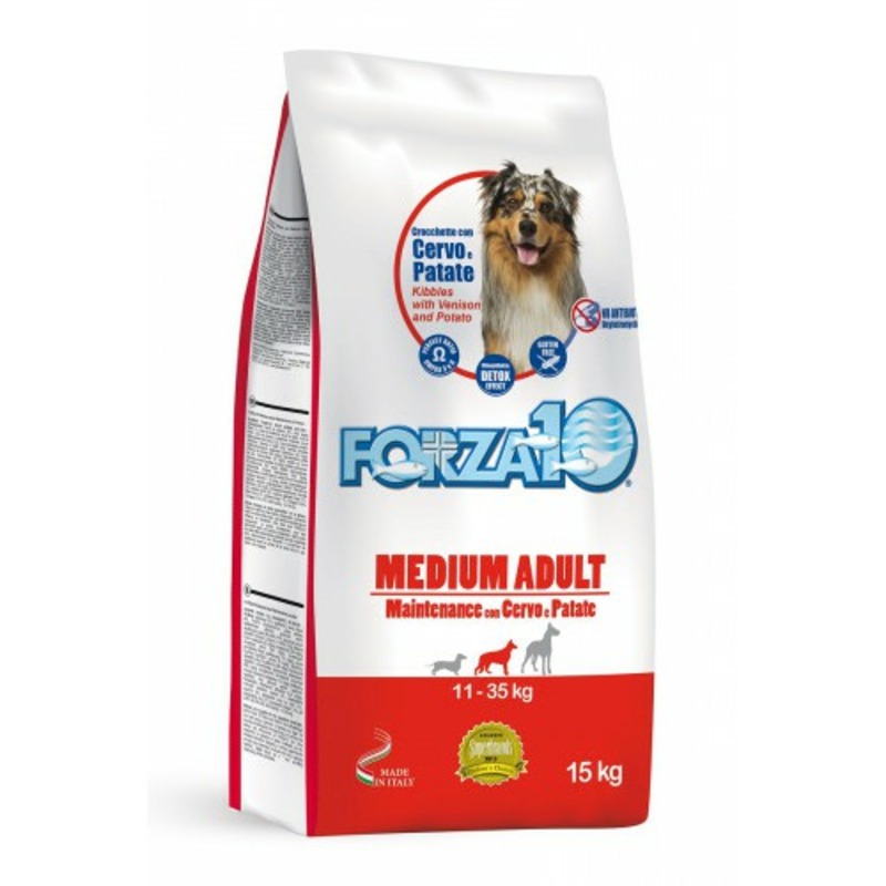 Forza10 Maintenance для взрослых собак средних пород из благородного мяса дикого оленя с молодым картофелем корм для собак сбт мос активатор концентрат 300гр