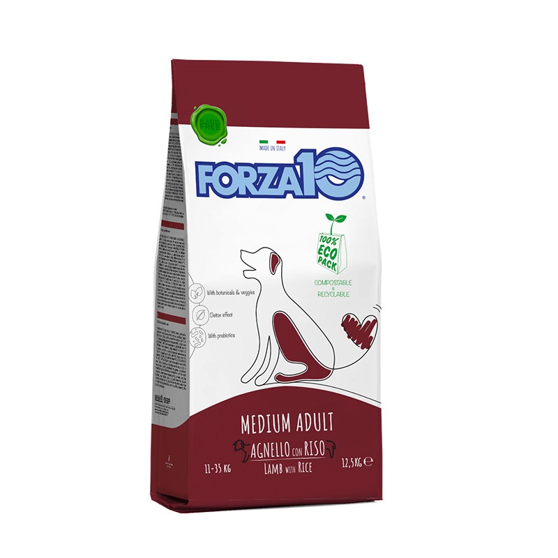Forza10 Maintenance сухой корм для взрослых собак средних и крупных пород с ягненком и рисом - 12,5 кг корм для собак сбт мос активатор концентрат 300гр
