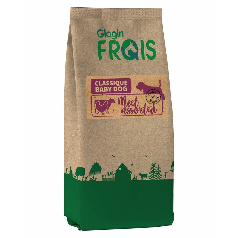 цена Frais Classique полнорационный сухой корм для щенков с нормальной физической активностью, мясное ассорти - 2,5 кг