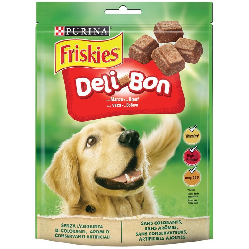Friskies Deli-Bon лакомство для собак, с говядиной - 130 г friskies picnic лакомство для собак с курицей 42 г