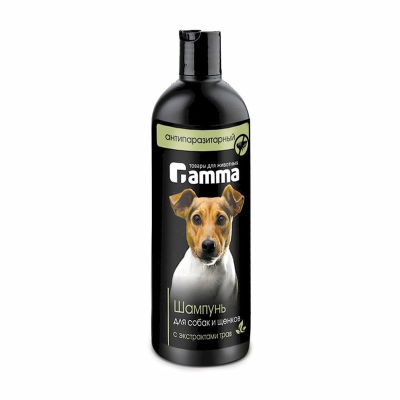 цена Gamma шампунь для собак и щенков, антипаразитарный, с экстрактом трав - 250 мл