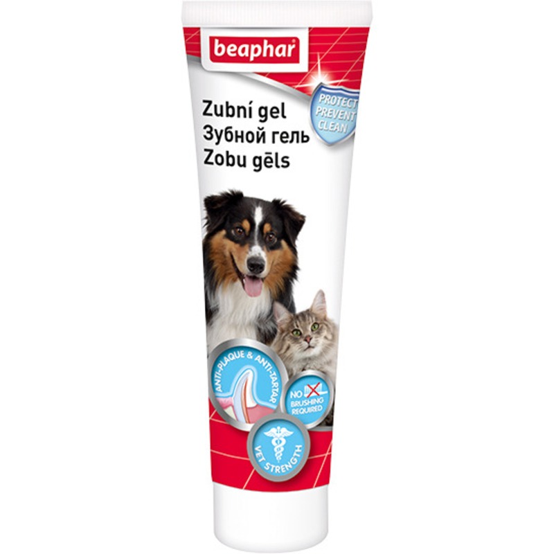 Гель Beaphar Dog-A-Dent для чистки зубов и освежения дыхания у собак - 100 мл подушечки beaphar cat a dent bits для кошек для чистки зубов 35 г