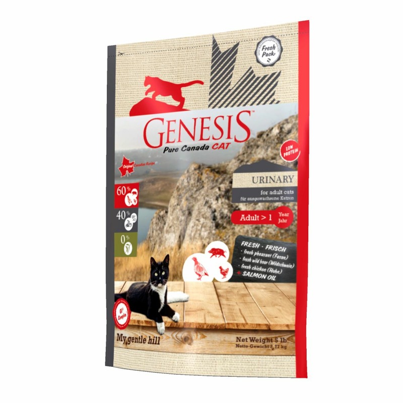 цена Genesis Pure Canada My Gentle Hill Urinary для взрослых кошек, склонных к проблемам мочеполовой системы с кабаном, фазаном и курицей