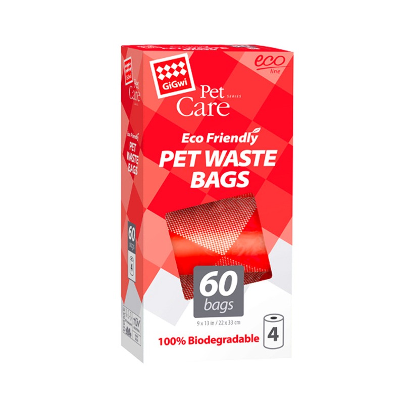 

Gigwi Pet Care пакеты для уборки фекалий, биоразлагаемые - 4 рулона по 15 шт Китай 1 уп. х 1 шт. х 0.229 кг