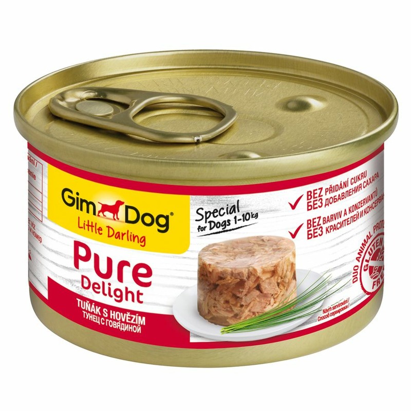 Фото - GimDog GimDog Pure Delight влажный корм для собак из тунца с говядиной - 85 г лакомство для собак gimdog спиральки 55 г