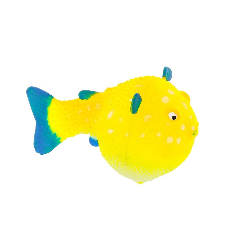 GLOXY Gloxy флуоресцентная аквариумная декорация рыба шар на леске, желтая 8х5х5,5 см