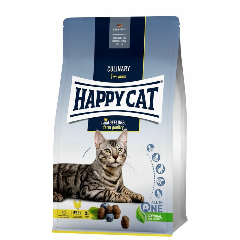 Фото - HAPPY CAT Happy Cat Culinary сухой корм для взрослых кошек с домашней птицей - 0,3 кг happy cat паучи happy cat для взрослых кошек с кроликом 100 г
