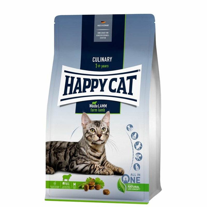 HAPPY CAT Happy Cat Culinary сухой корм для взрослых кошек с пастбищным ягненком - 1,3 кг