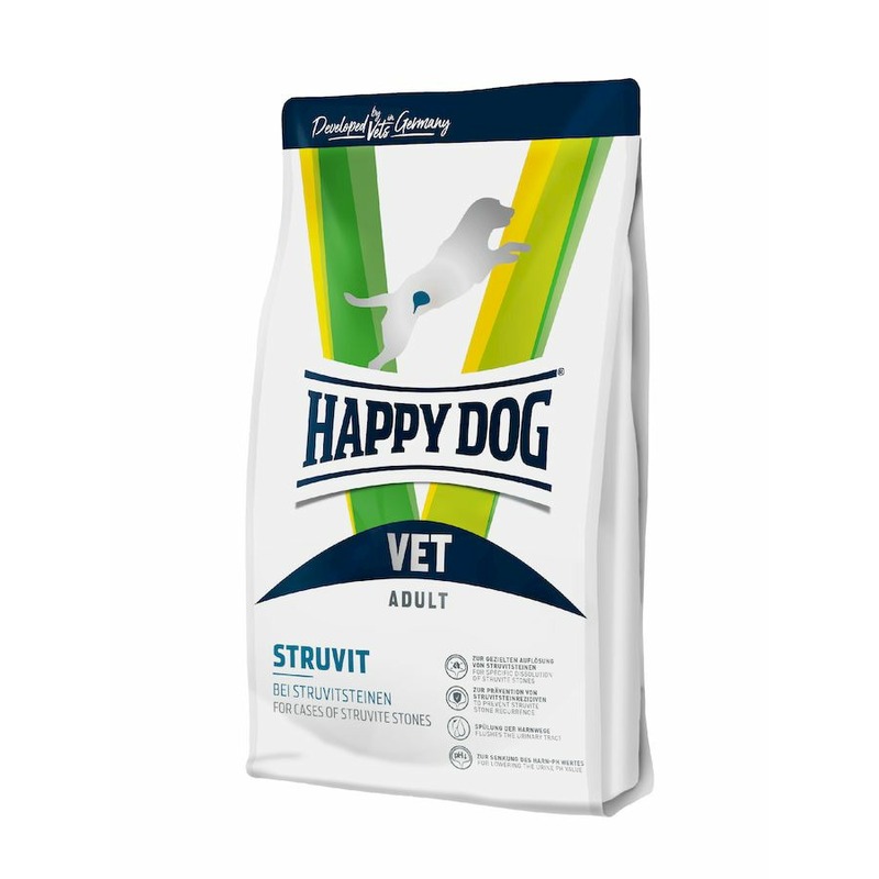 Happy Dog Vet Diet Struvit полнорационный сухой корм для собак при струвитных уролитах, диетический ветеринарный супер премиум для взрослых для всех пород мешок Германия 1 уп. х 1 шт. х 4 кг, размер Для всех пород HD-61055 - фото 1