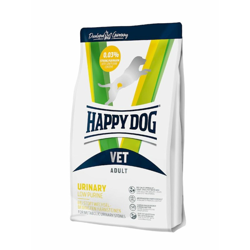 Happy Dog Vet Diet Urinary Low Purine полнорационный сухой корм для собак при МКБ оксалатного типа, диетический - 4 кг ветеринарный супер премиум для взрослых для всех пород мешок Германия 1 уп. х 1 шт. х 4 кг, размер Для всех пород HD-60974 - фото 1