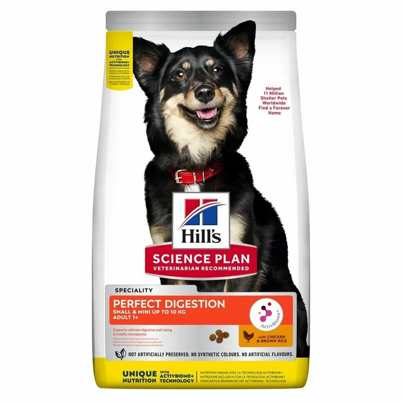 Hills Science Plan Perfect Digestion Adult Small & Mini сухой корм для собак мелких и миниатюрных пород с чувствительным пищеварением, с курицей - 1,5 кг