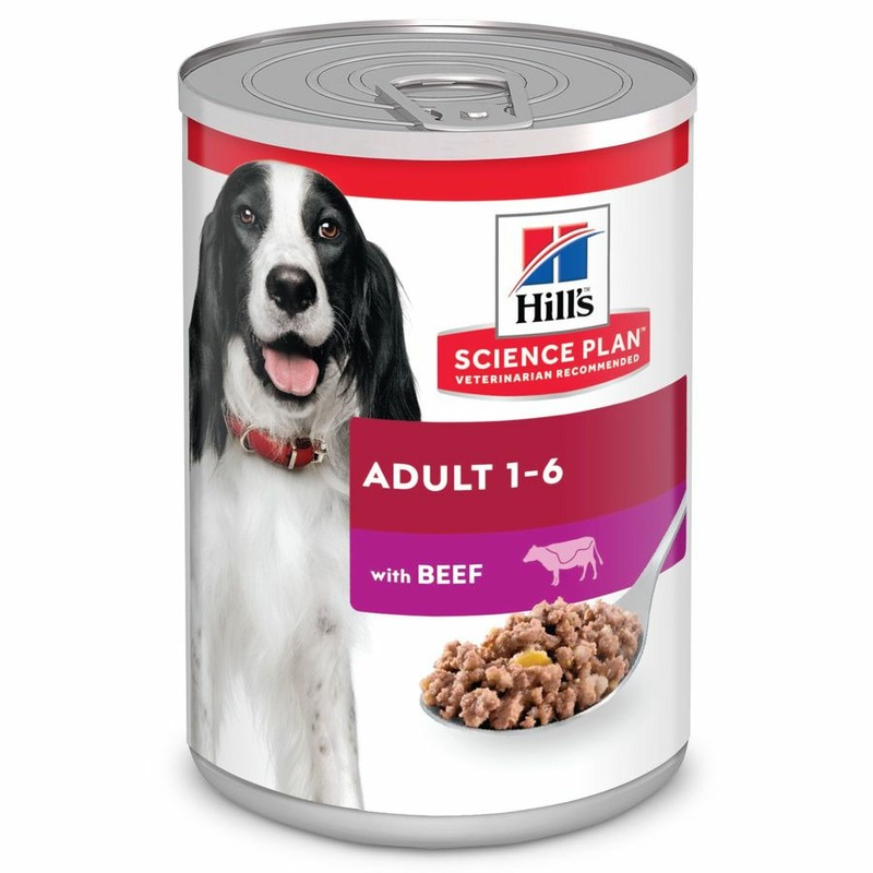 Hills Science Plan влажный корм для собак, паштет с говядиной, в консервах - 370 г
