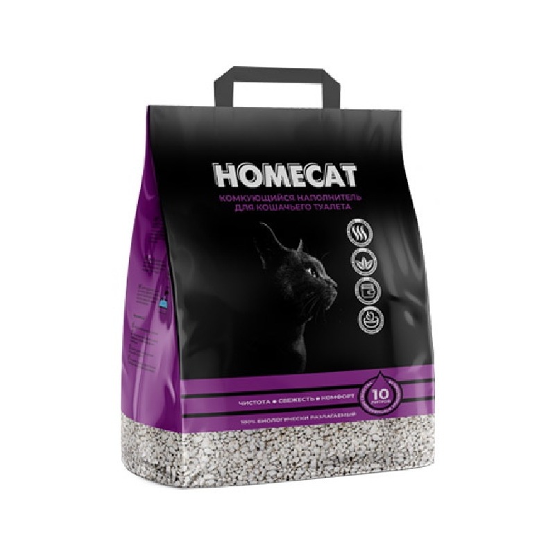 Фото - HOMECAT VET Homecat комкующийся наполнитель для кошачьих туалетов 10 л biokat’s biokat’s bianco наполнитель для кошачего туалета комкующийся белый 5 кг