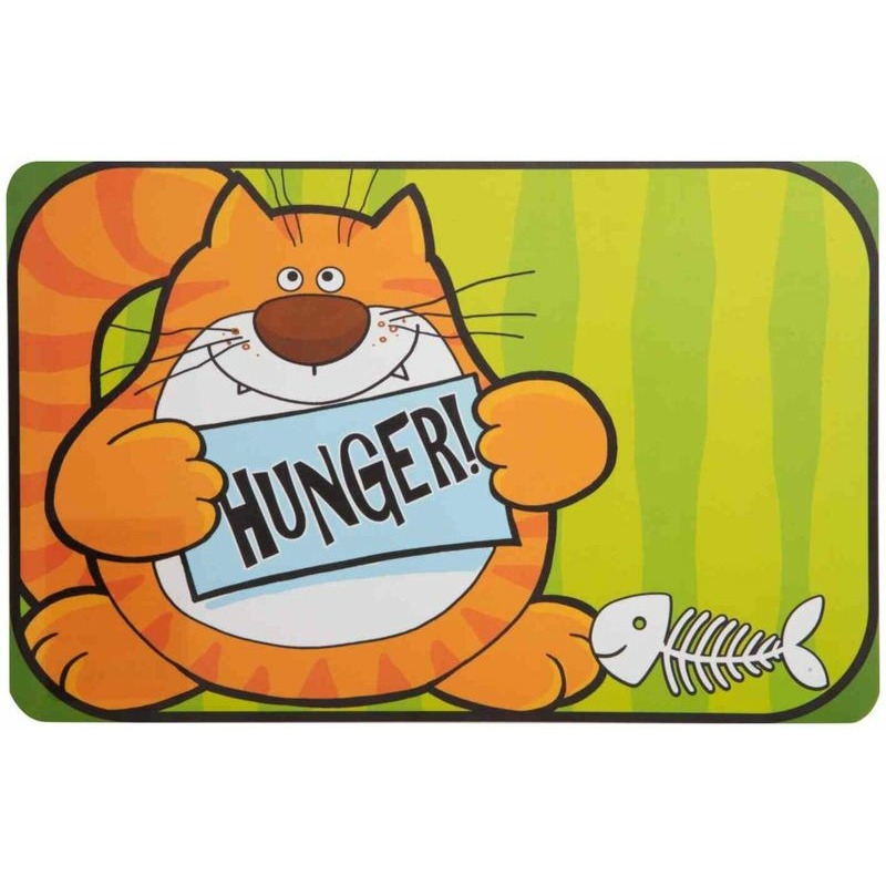 Homepet Most Hungry Cat коврик под миску - 28х43 см фотографии
