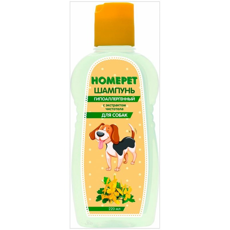 цена Homepet шампунь для собак гипоаллергенный с экстрактом чистотела - 220 мл
