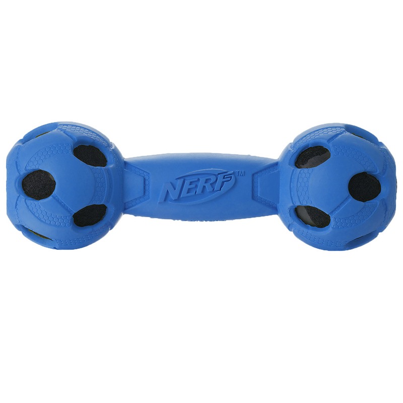цена Игрушка для собак Nerf Гантель с отверстиями - 17,5 см