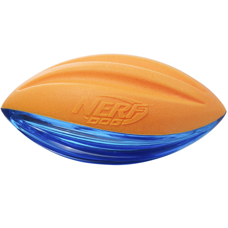 Игрушка для собак Nerf Мяч для регби комбинированный из вспененной резины и ТПР - 15 см nerf мегатон игрушка для собак мяч для регби из нейлона и вспененной резины оранжевый синий 18 см