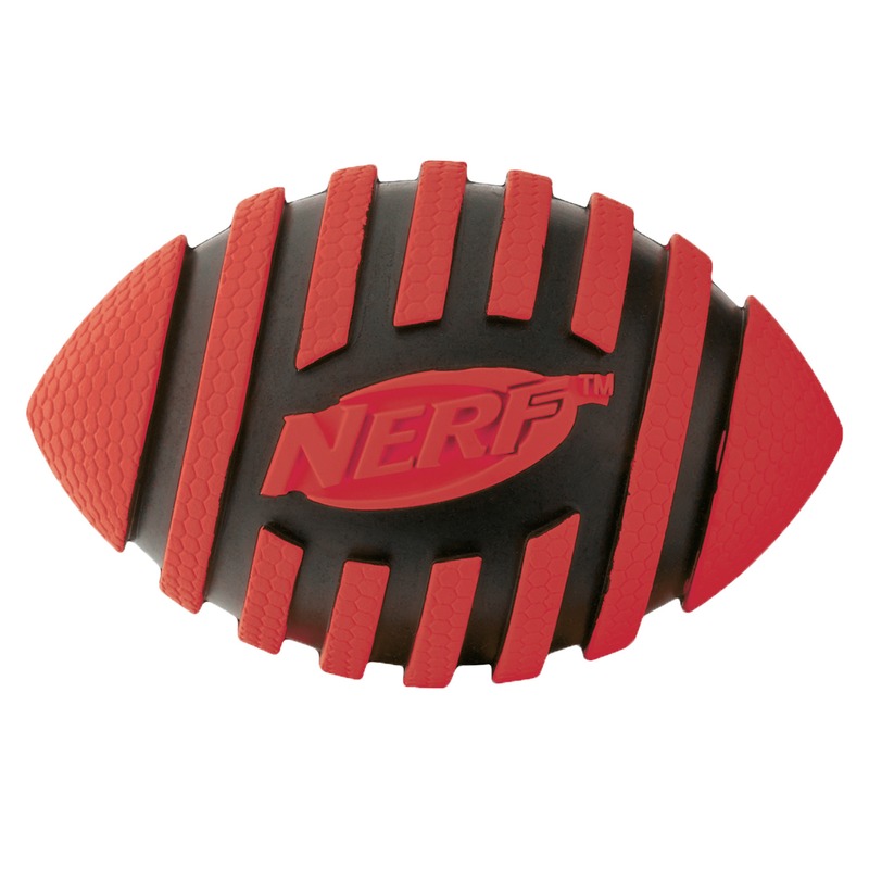 Игрушка для собак Nerf Мяч для регби пищащий - 9 см мяч для собак пижон мягкий утка пищащий 9 см желтый