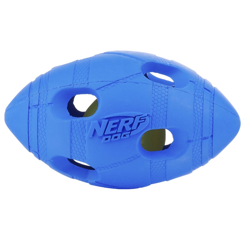 Игрушка для собак Nerf Мяч для регби светящийся - 13,5 см игрушка для собак nerf nerf мяч светящийся для регби 13 5 см