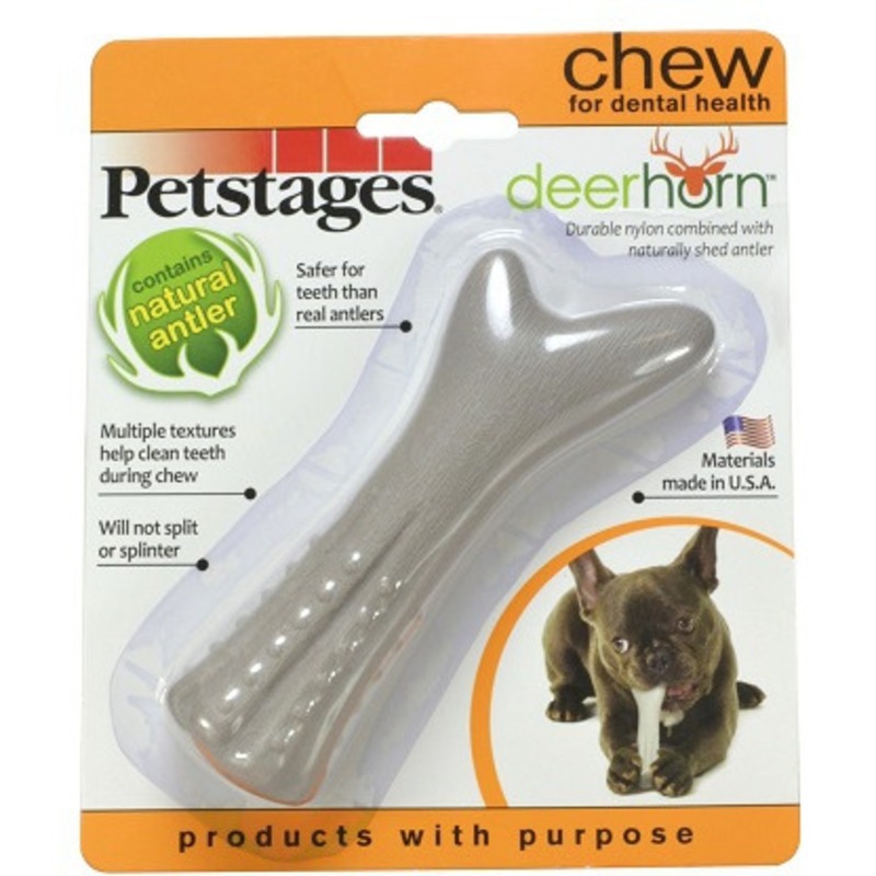 цена Petstages игрушка для собак Deerhorn, с оленьими рогами маленькая