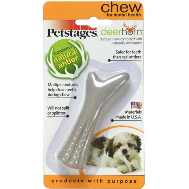 цена Petstages игрушка для собак Deerhorn, с оленьими рогами очень маленькая