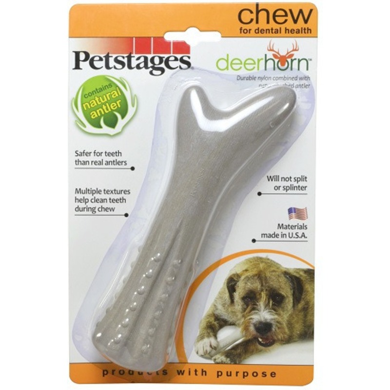 Petstages игрушка для собак Deerhorn, с оленьими рогами средняя petstages petstages игрушка для собак с оленьим рогом m