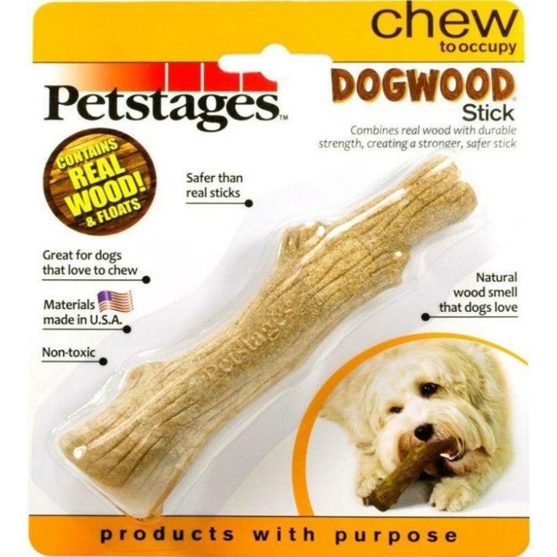Petstages игрушка для собак Dogwood палочка деревянная малая цена и фото