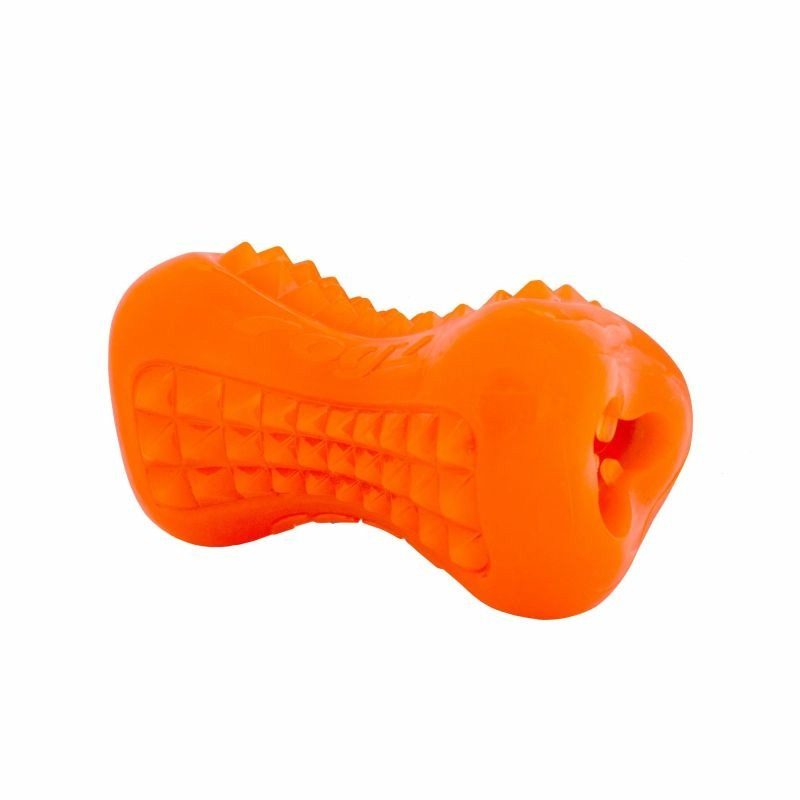 Игрушка для собак ROGZ Yumz M косточка массажная для десен оранжевая - 115 мм косточка для собак rogz yumz small розовый