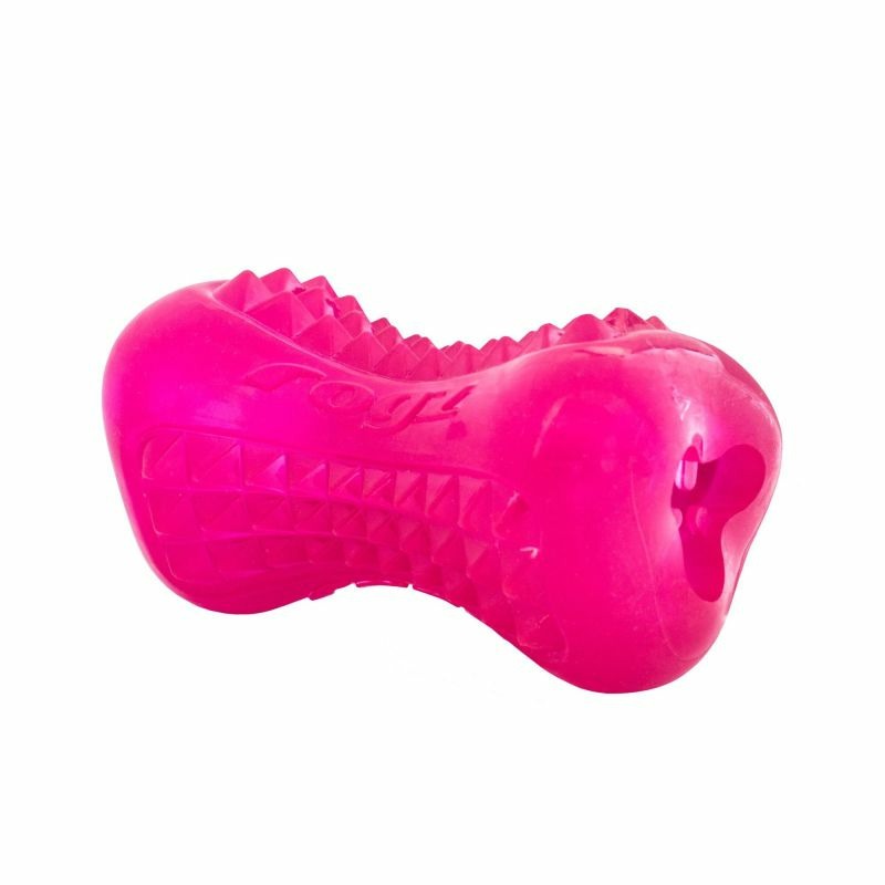 Игрушка для собак ROGZ Yumz M косточка массажная для десен розовая - 115 мм фото