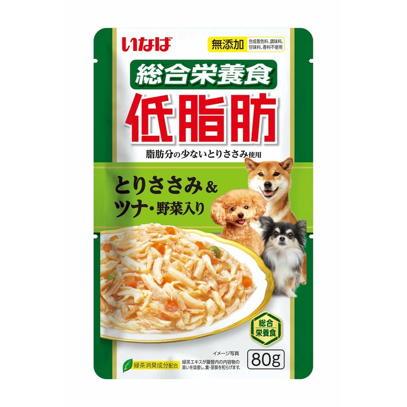 цена Inaba Teishibo полнорационный влажный корм для собак, куриное филе с тунцом и овощами, волокна в желе, в паучах - 80 г