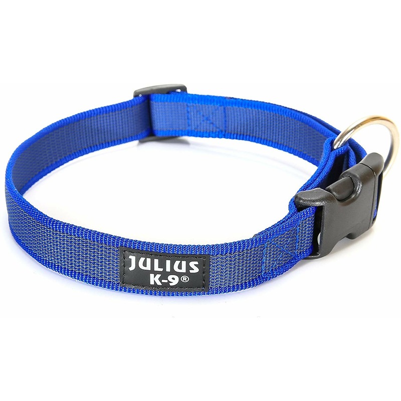 Julius-K9 ошейник для собак Color & Gray, 39-65 см/2,5 см, сине-серый julius k9 намордник для собак с удлиненной мордой middle 37х13х10 см металл