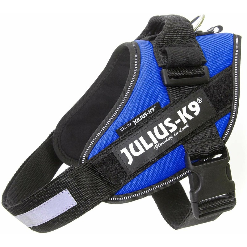 цена Julius-K9 шлейка для собак IDC-Powerharness 1, 63-85 см/ 23-30 кг, синяя