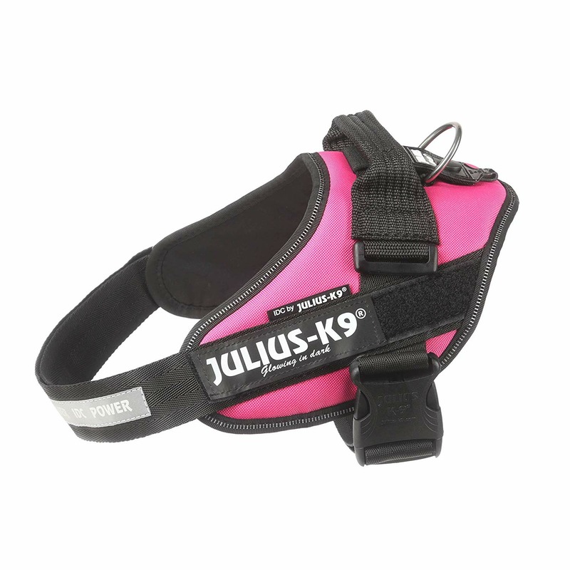 цена Julius-K9 шлейка для собак IDC-Powerharness 1, 63-85 см/ 23-30 кг, темно-розовая