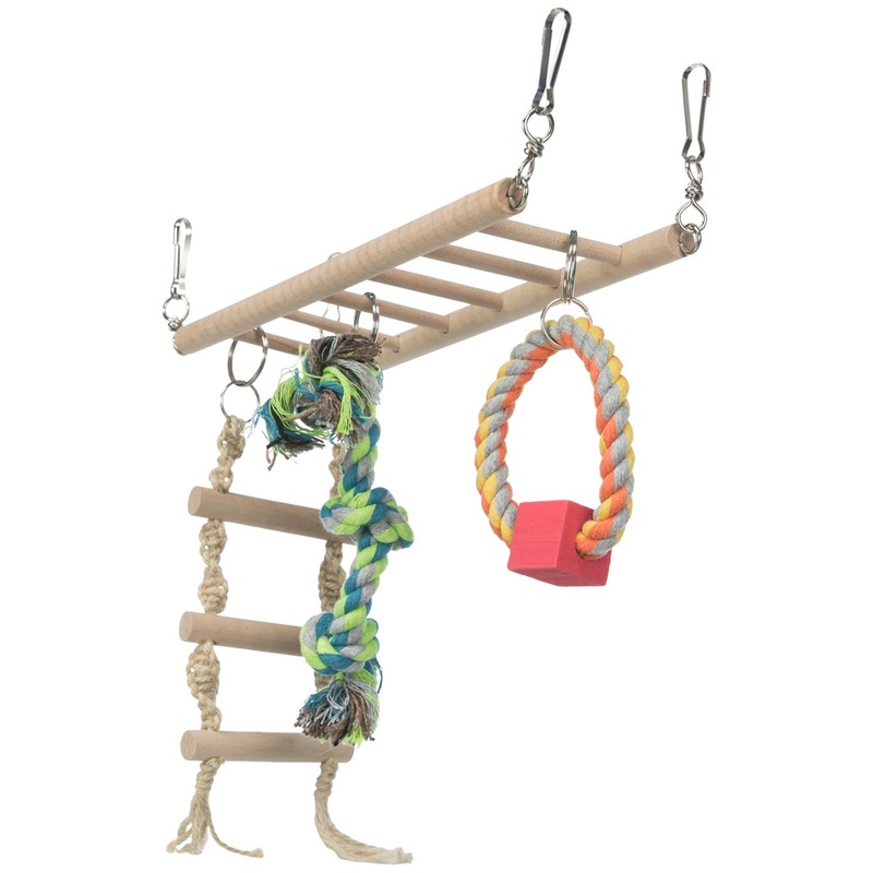 Качели Trixie для хомяков 25х9 см лестница trixie для хомяков подвесная двойная с веревкой 27 5х10 5х16 см деревянная