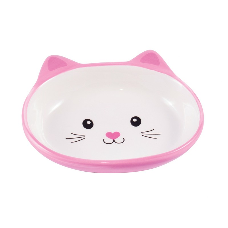 КерамикАрт миска керамическая для кошек в форме мордочки розовая 160 мл керамикарт миска керамическая для кошек в форме мордочки розовая 160 мл