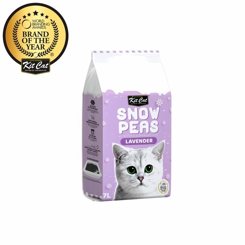 Kit Cat Snow Peas наполнитель для туалета кошки биоразлагаемый на основе горохового шрота с ароматом лаванды - 7 л snow peas 500g