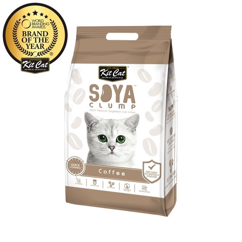 Kit Cat Kit Cat SoyaClump Soybean Litter Coffee соевый биоразлагаемый комкующийся наполнитель с ароматом кофе
