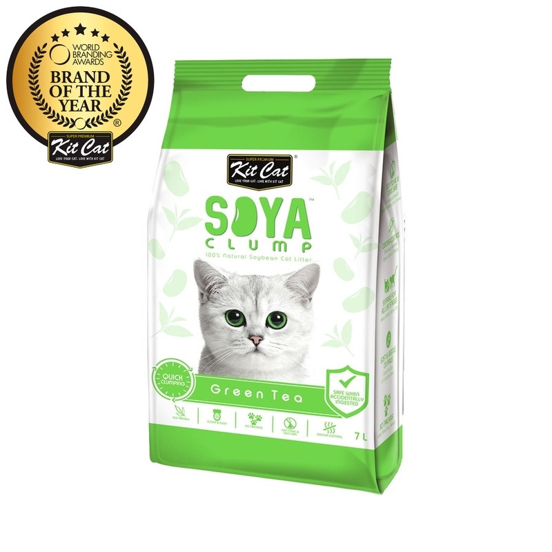 Kit Cat Kit Cat SoyaClump Soybean Litter Green Tea соевый биоразлагаемый комкующийся наполнитель с ароматом зеленого чая - 7 л