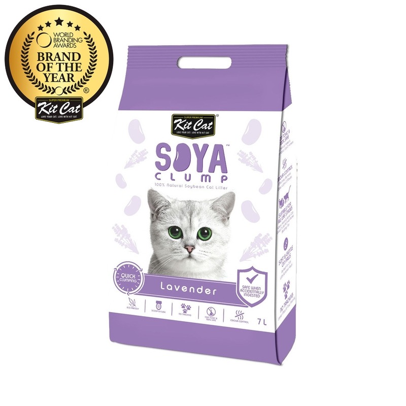 Kit Cat Kit Cat SoyaClump Soybean Litter Lavender соевый биоразлагаемый комкующийся наполнитель с ароматом лаванды - 7 л